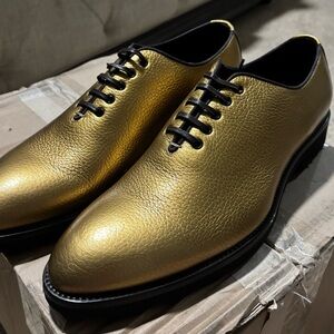 Dolce and Gabbana Gold Men's Dress Shoes